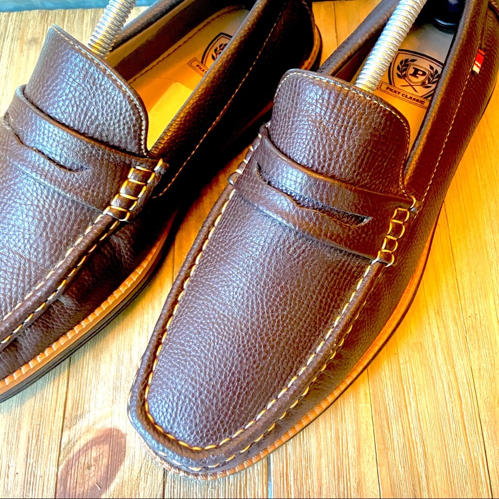 Phat Classic Men’s Brown Penny Loafers, Size 9.5 M - Picture 5 of 7